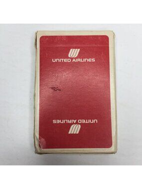 United Airlines Souvenir Playing Cards Pack Deck Suits Hearts Diamonds Clubs Spa